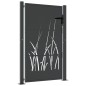 vidaXL Gartentor Anthrazit 105x130 cm Stahl Gras-Design vidaXL Gartentor Anthrazit 105x130 cm Stahl Gras-Design