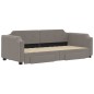 vidaXL Tagesbett Ausziehbar mit Schubladen Taupe 90x200 cm Stoff vidaXL Tagesbett Ausziehbar mit Schubladen Taupe 90x200 cm Stoff