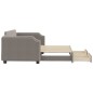 vidaXL Tagesbett Ausziehbar mit Schubladen Taupe 90x200 cm Stoff vidaXL Tagesbett Ausziehbar mit Schubladen Taupe 90x200 cm Stoff