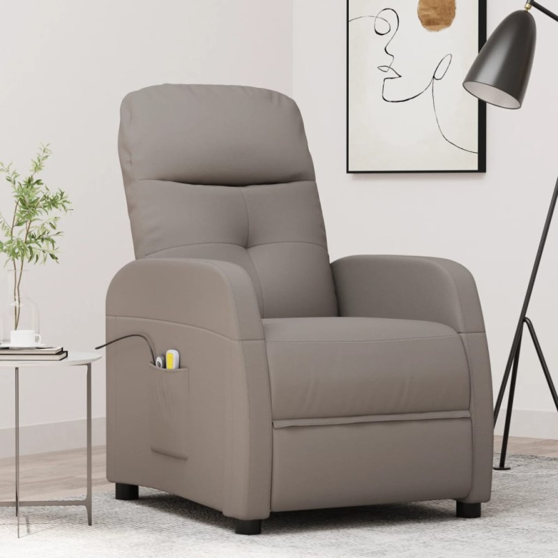 Massagesessel Elektrisch Taupe Stoff Massagesessel Elektrisch Taupe Stoff