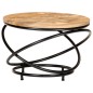 vidaXL Couchtisch Schwarz 60x60x40 cm Raues Mango-Massivholz vidaXL Couchtisch Schwarz 60x60x40 cm Raues Mango-Massivholz
