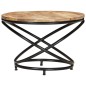 vidaXL Couchtisch Schwarz 60x60x40 cm Raues Mango-Massivholz vidaXL Couchtisch Schwarz 60x60x40 cm Raues Mango-Massivholz