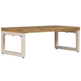 vidaXL Couchtisch 100x50x35 cm Massivholz Mango und Stahl