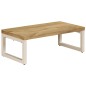 vidaXL Couchtisch 100x50x35 cm Massivholz Mango und Stahl vidaXL Couchtisch 100x50x35 cm Massivholz Mango und Stahl