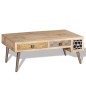 vidaXL Couchtisch mit Schubladen Massivholz Mango 105x55x41 cm vidaXL Couchtisch mit Schubladen Massivholz Mango 105x55x41 cm