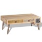 vidaXL Couchtisch mit Schubladen Massivholz Mango 105x55x41 cm vidaXL Couchtisch mit Schubladen Massivholz Mango 105x55x41 cm