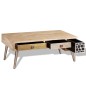vidaXL Couchtisch mit Schubladen Massivholz Mango 105x55x41 cm vidaXL Couchtisch mit Schubladen Massivholz Mango 105x55x41 cm