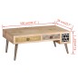 vidaXL Couchtisch mit Schubladen Massivholz Mango 105x55x41 cm vidaXL Couchtisch mit Schubladen Massivholz Mango 105x55x41 cm