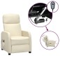 Massagesessel Elektrisch Cremeweiß Kunstleder Massagesessel Elektrisch Cremeweiß Kunstleder