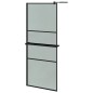 vidaXL Duschwand mit Ablage für Walk-In-Dusche Schwarz 80x195 cm ESG vidaXL Duschwand mit Ablage für Walk-In-Dusche Schwarz 80x195 cm ESG