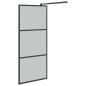 vidaXL Duschwand mit Ablage für Walk-In-Dusche Schwarz 80x195 cm ESG vidaXL Duschwand mit Ablage für Walk-In-Dusche Schwarz 80x195 cm ESG
