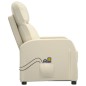 Massagesessel Elektrisch Cremeweiß Kunstleder Massagesessel Elektrisch Cremeweiß Kunstleder