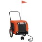 vidaXL Fahrradanhänger Hunde Orange und Schwarz Oxford-Gewebe & Eisen vidaXL Fahrradanhänger Hunde Orange und Schwarz Oxford-Gewebe & Eisen