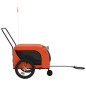vidaXL Fahrradanhänger Hunde Orange und Schwarz Oxford-Gewebe & Eisen vidaXL Fahrradanhänger Hunde Orange und Schwarz Oxford-Gewebe & Eisen