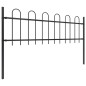 vidaXL Gartenzaun mit Bügel-Design Stahl 5,1 x 0,6 m Schwarz vidaXL Gartenzaun mit Bügel-Design Stahl 5,1 x 0,6 m Schwarz