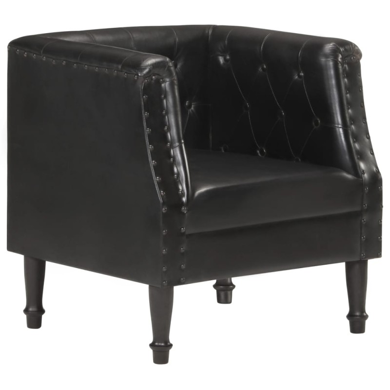 vidaXL Sessel Schwarz Echtleder vidaXL Sessel Schwarz Echtleder