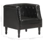 vidaXL Sessel Schwarz Echtleder vidaXL Sessel Schwarz Echtleder