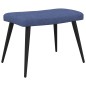 vidaXL Relaxsessel mit Hocker Blau Stoff vidaXL Relaxsessel mit Hocker Blau Stoff