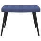 vidaXL Relaxsessel mit Hocker Blau Stoff vidaXL Relaxsessel mit Hocker Blau Stoff