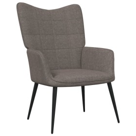 vidaXL Relaxsessel mit Hocker Taupe Stoff 