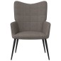 vidaXL Relaxsessel mit Hocker Taupe Stoff vidaXL Relaxsessel mit Hocker Taupe Stoff