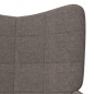 vidaXL Relaxsessel mit Hocker Taupe Stoff vidaXL Relaxsessel mit Hocker Taupe Stoff