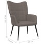 vidaXL Relaxsessel mit Hocker Taupe Stoff vidaXL Relaxsessel mit Hocker Taupe Stoff