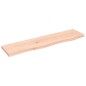 vidaXL Wandregal 80x20x2 cm Massivholz Eiche Unbehandelt vidaXL Wandregal 80x20x2 cm Massivholz Eiche Unbehandelt