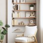 vidaXL Wandregal 80x20x2 cm Massivholz Eiche Unbehandelt vidaXL Wandregal 80x20x2 cm Massivholz Eiche Unbehandelt