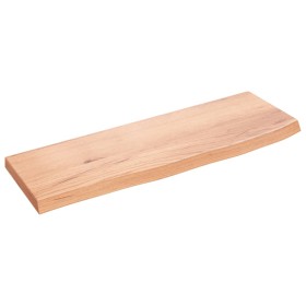 vidaXL Wandregal Hellbraun 60x20x2 cm Massivholz Eiche Behandelt