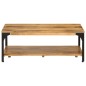 vidaXL Couchtisch mit Ablage 100x55x38 cm Massivholz Mango und Stahl vidaXL Couchtisch mit Ablage 100x55x38 cm Massivholz Mango und Stahl