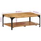 vidaXL Couchtisch mit Ablage 100x55x38 cm Massivholz Mango und Stahl vidaXL Couchtisch mit Ablage 100x55x38 cm Massivholz Mango und Stahl