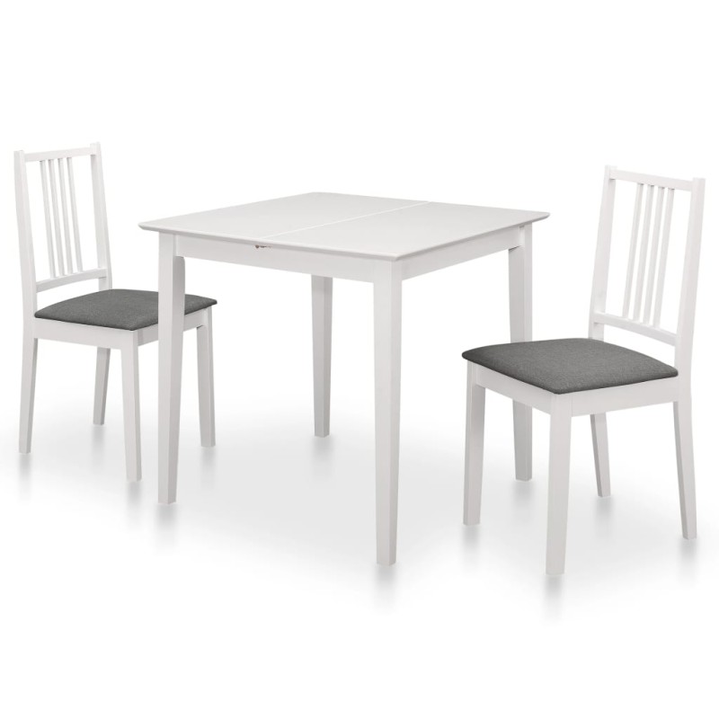 vidaXL 3-tlg. Essgruppe MDF Weiß vidaXL 3-tlg. Essgruppe MDF Weiß
