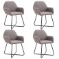 vidaXL Esszimmerstühle 4 Stk. Taupe Stoff vidaXL Esszimmerstühle 4 Stk. Taupe Stoff