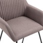 vidaXL Esszimmerstühle 4 Stk. Taupe Stoff vidaXL Esszimmerstühle 4 Stk. Taupe Stoff