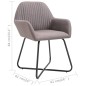 vidaXL Esszimmerstühle 4 Stk. Taupe Stoff vidaXL Esszimmerstühle 4 Stk. Taupe Stoff
