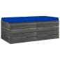 vidaXL Garten-Paletten-Hocker 2 Stk. mit Kissen Kiefer Massivholz vidaXL Garten-Paletten-Hocker 2 Stk. mit Kissen Kiefer Massivholz