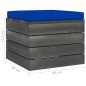 vidaXL Garten-Paletten-Hocker 2 Stk. mit Kissen Kiefer Massivholz vidaXL Garten-Paletten-Hocker 2 Stk. mit Kissen Kiefer Massivholz