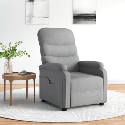 Relaxsessel Elektrisch Hellgrau Stoff