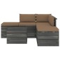 vidaXL 6-tlg. Garten-Sofagarnitur aus Paletten mit Kissen Kiefernholz vidaXL 6-tlg. Garten-Sofagarnitur aus Paletten mit Kissen Kiefernholz