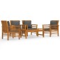 vidaXL 5-tlg. Garten-Lounge-Set mit Kissen Massivholz Akazie vidaXL 5-tlg. Garten-Lounge-Set mit Kissen Massivholz Akazie