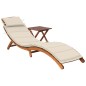 vidaXL Sonnenliege mit Tisch und Auflage Massivholz Akazie vidaXL Sonnenliege mit Tisch und Auflage Massivholz Akazie