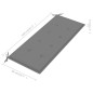 vidaXL Batavia-Gartenbank mit Grauem Kissen 120 cm Teak Massivholz vidaXL Batavia-Gartenbank mit Grauem Kissen 120 cm Teak Massivholz