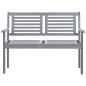 vidaXL 2-Sitzer-Gartenbank mit Auflage 120 cm Grau Eukalyptusholz vidaXL 2-Sitzer-Gartenbank mit Auflage 120 cm Grau Eukalyptusholz