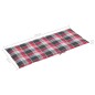 vidaXL Gartenstühle 2 Stk. Rote Karomuster Kissen Massivholz Teak vidaXL Gartenstühle 2 Stk. Rote Karomuster Kissen Massivholz Teak