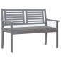 vidaXL 2-Sitzer-Gartenbank mit Auflage 120 cm Grau Eukalyptusholz vidaXL 2-Sitzer-Gartenbank mit Auflage 120 cm Grau Eukalyptusholz