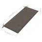 vidaXL Batavia-Gartenbank mit Taupe Kissen 120 cm Teak Massivholz vidaXL Batavia-Gartenbank mit Taupe Kissen 120 cm Teak Massivholz