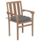 Stapelbare Gartenstühle mit Kissen 8 Stk. Massivholz Teak Stapelbare Gartenstühle mit Kissen 8 Stk. Massivholz Teak