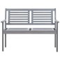 vidaXL 2-Sitzer-Gartenbank mit Auflage 120 cm Grau Eukalyptusholz vidaXL 2-Sitzer-Gartenbank mit Auflage 120 cm Grau Eukalyptusholz