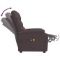 Massagesessel Elektrisch Dunkelbraun Stoff Massagesessel Elektrisch Dunkelbraun Stoff